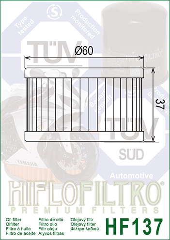 Фильтр масляный Hiflo Filtro HF137