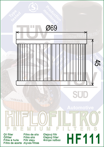Фильтр масляный Hiflo Filtro HF111