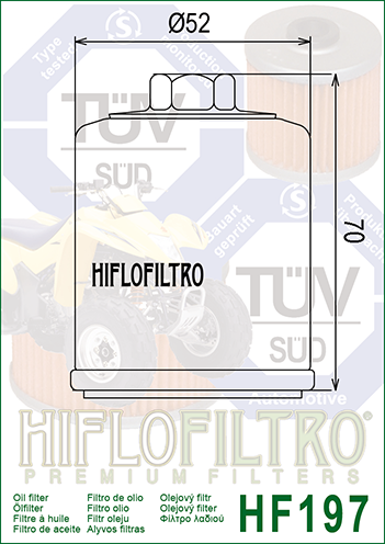 Фильтр масляный Hiflo Filtro HF197