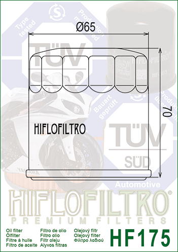 Фильтр масляный Hiflo Filtro HF175