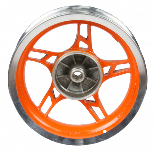 Колесный диск на скутер задний 12х3,5 оранжевый