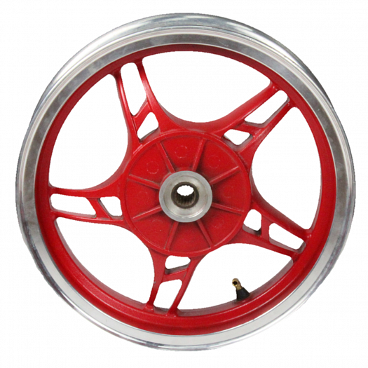 Колесный диск на скутер передний 12х3,5 красный
