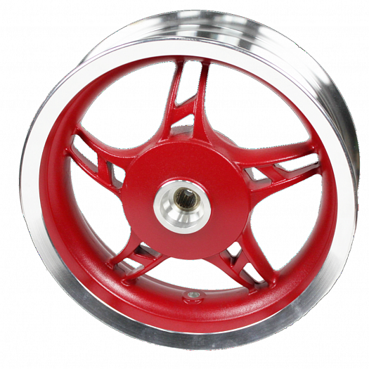 Колесный диск на скутер задний 12х3,5 красный